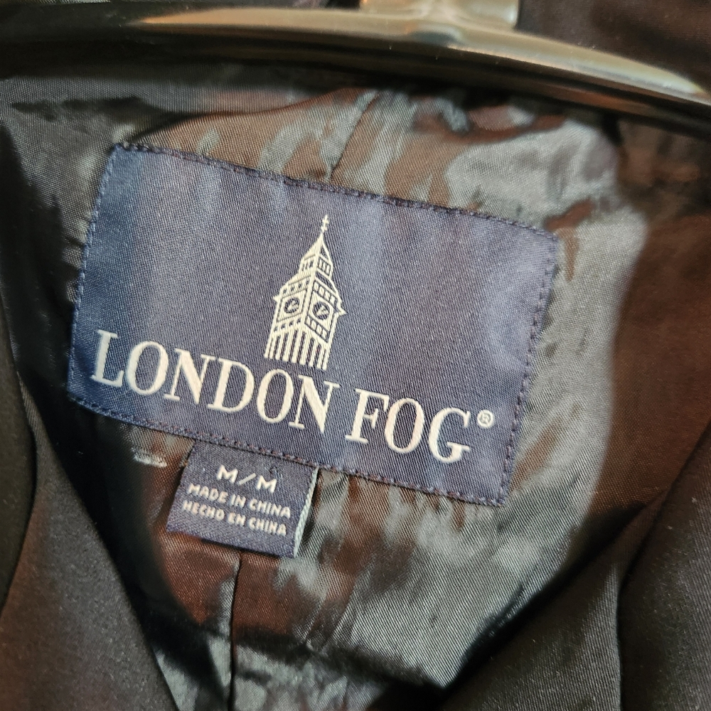 London Fog Women's Black Zip-Up Lined Coat, Size M - Picture 3 of 12
